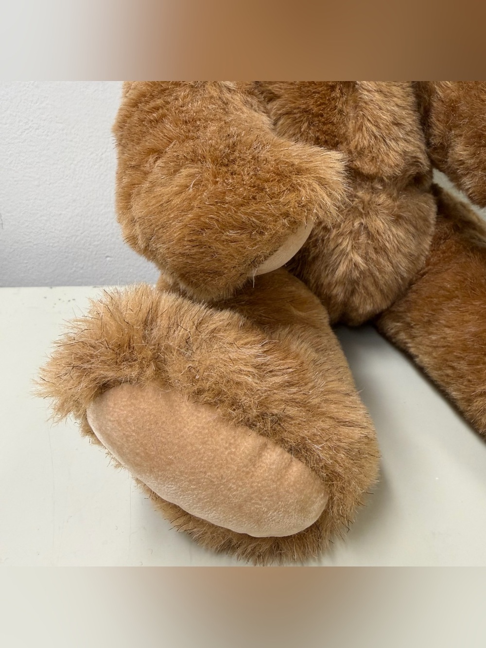 Vintage Vermont Teddy Bear 1991-1993 Jointed Arms & Legs, Suede Nose & Pads, 16" - Picture 4 of 10